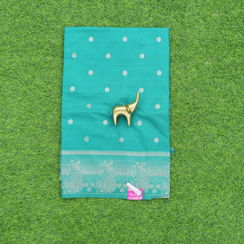 Rama Green Colored Designer Fancy Saree