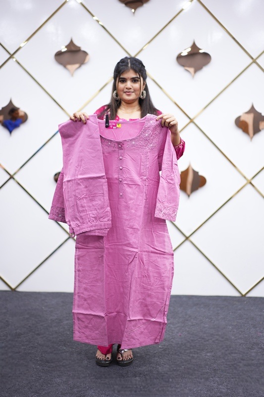 Pink Colored Two Piece Designer Dress | She Needs - The Saree World