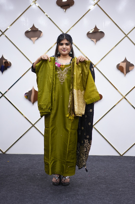 green dress for mehendi Buy Mehendi Green Georgette Indo Western Kurta And Sharara Set With  Embroidery