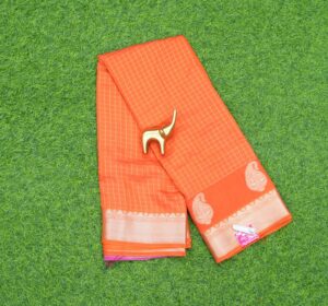 Orange Color Designer Fancy Saree