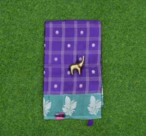Purple and Green Color Designer Fancy Saree