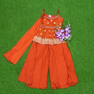Orange Color Designer Sharara Set