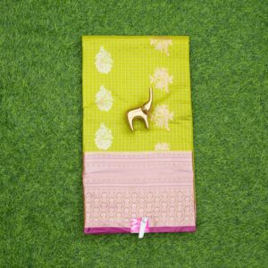 Parrot Green Color Fancy Pattu Saree