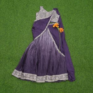 13 2770 voilet color Voilet Color Designer Crop Top Lehenga Set