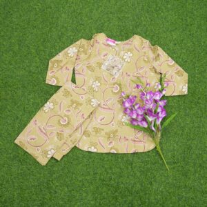 Methi Green Color Floral Designer Co-Ord Set