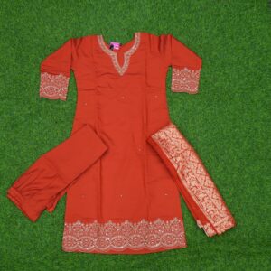 Orange Color Designer Party Wear Dress