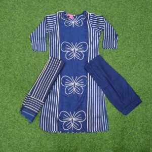 Blue Color Butterfly 🦋 Printed Designer Dress