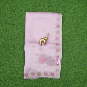 Pink Work Saree with Designer Work Border