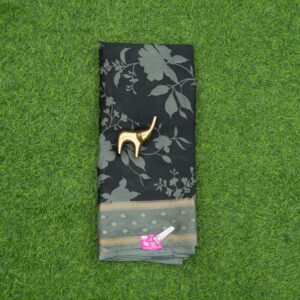 Brown and Black Color Daily Wear Saree