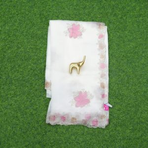 White Work Saree with Designer Work Border