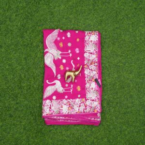 Pink Color Designer Work Saree