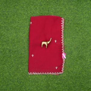 28 2450 red color Red Color Designer Work Saree
