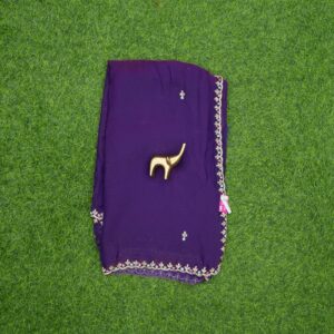 Purple Color Designer Work Saree