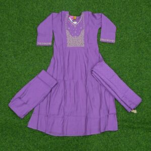Lavender Color Designer Party Wear Dress