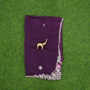 3 2970 wine color Wine Color Designer Work Saree