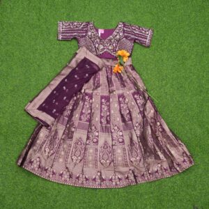 Purple Color Designer Crop Top Lehenga Set