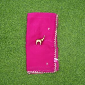 30 2450 rani pink color Rani Pink Color Designer Work Saree