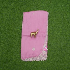 Pink Color Designer Work Saree