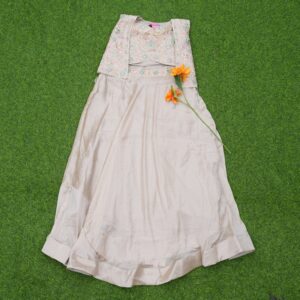 Cream Color Designer Crop Top Lehenga Set