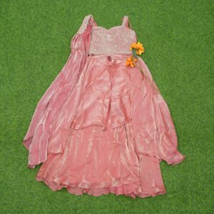 Peach Color Designer Sharara Set