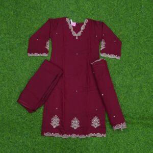 Maroon Color Designer Party Wear Dress
