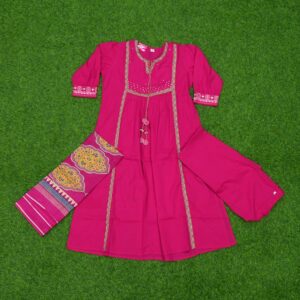 Magenta Pink Color Designer Dress