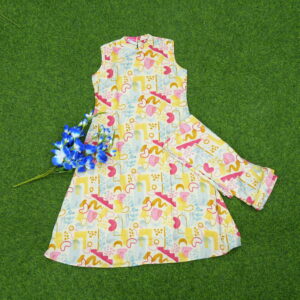 Yellow Color 2-Piece Designer Dress