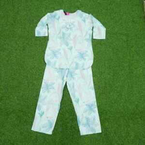 Blue and Pink Color Floral Printed Co-Ord Set