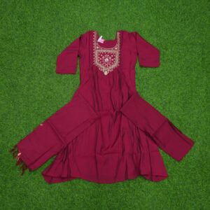 Maroon Color Designer Party Wear Dress