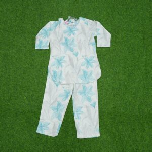 Blue and Grey Color Floral Printed Co-Ord Set