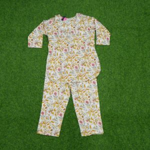Cream Color Kalamkari Print Co-ord Set