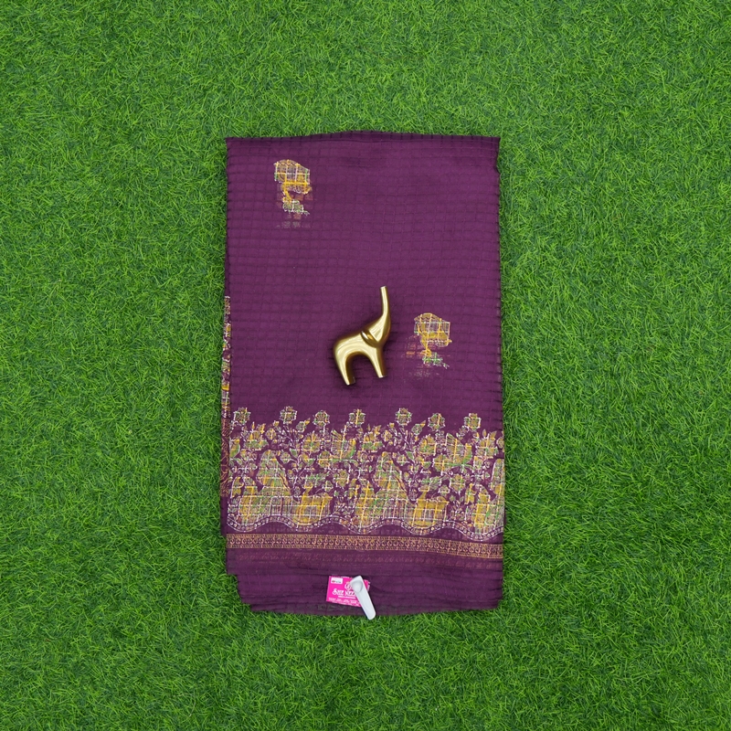 Wine Color Designer Daily Wear Saree