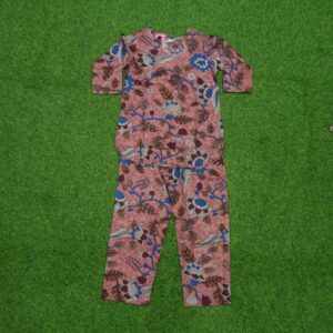 Peach Color Floral Printed Co-ord Set