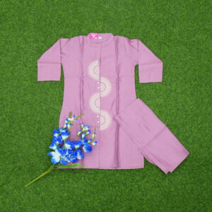 Lavender Color Thread Embroidered Designer Co-ord Set