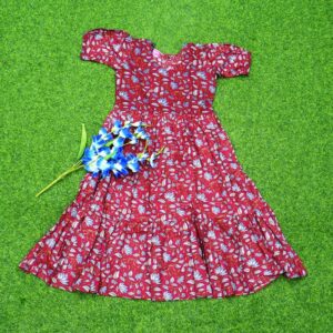 Maroon Color Floral Designer Long Frock
