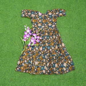 Multi Color Floral Print Designer Long Frock