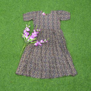 26 720 blue Grey Color Floral Print Designer Long Frock