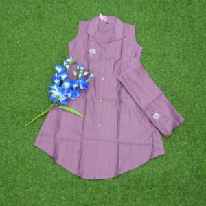 Onion Pink Color Designer Dress