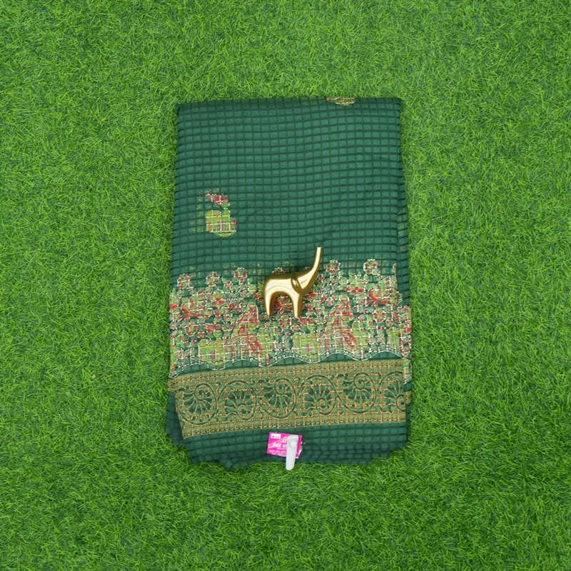Green Color Designer Daily Wear Saree