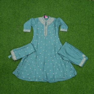 Light Blue Color Designer Party Wear Dress