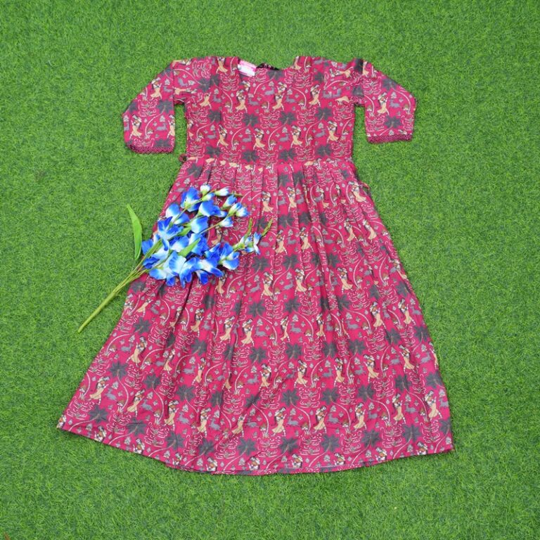 Pink Color Floral Printed Designer Long Frock