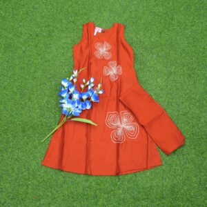 Rust Orange Color Designer Dress