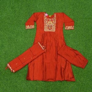 Orange Color Designer Party Wear Dress