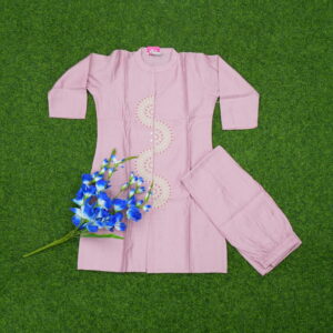 Light Baby Pink Color Thread Embroidered Designer Co-ord Set