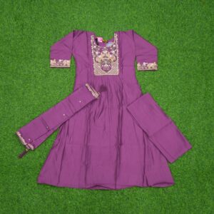 Lavender Color Designer Party Wear Dress