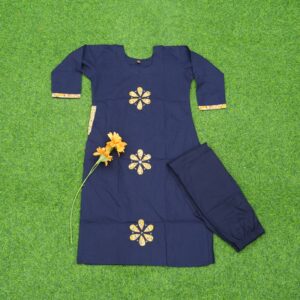 1 690 NAVY BLUE Navy Blue Color 2pc Designer Dress