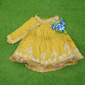 Mustard Yellow Color Embroidered Designer Bridal Lehenga