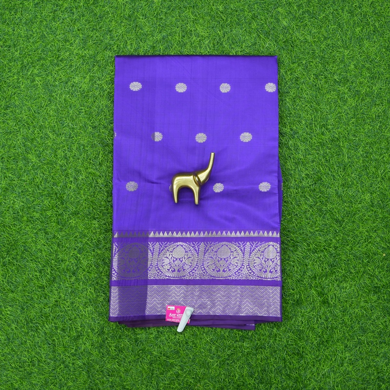 Purple Color Daily Wear Saree With Traditional Zari Border