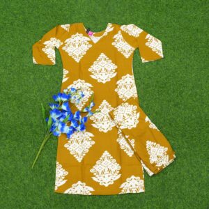 16 440 YELLOW Yellow Color 2pc Designer Dress