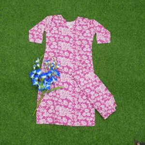 Deep Rose Pink 2pc Designer Dress